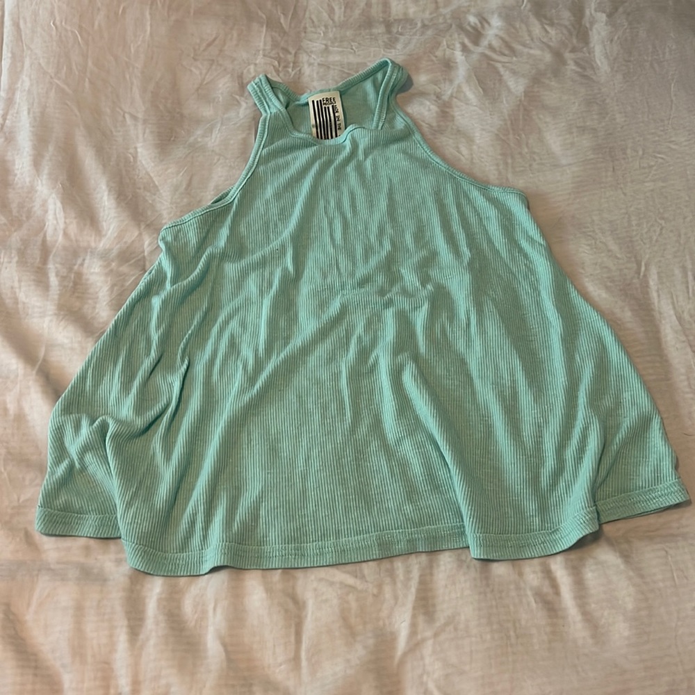 Blue free people tank top